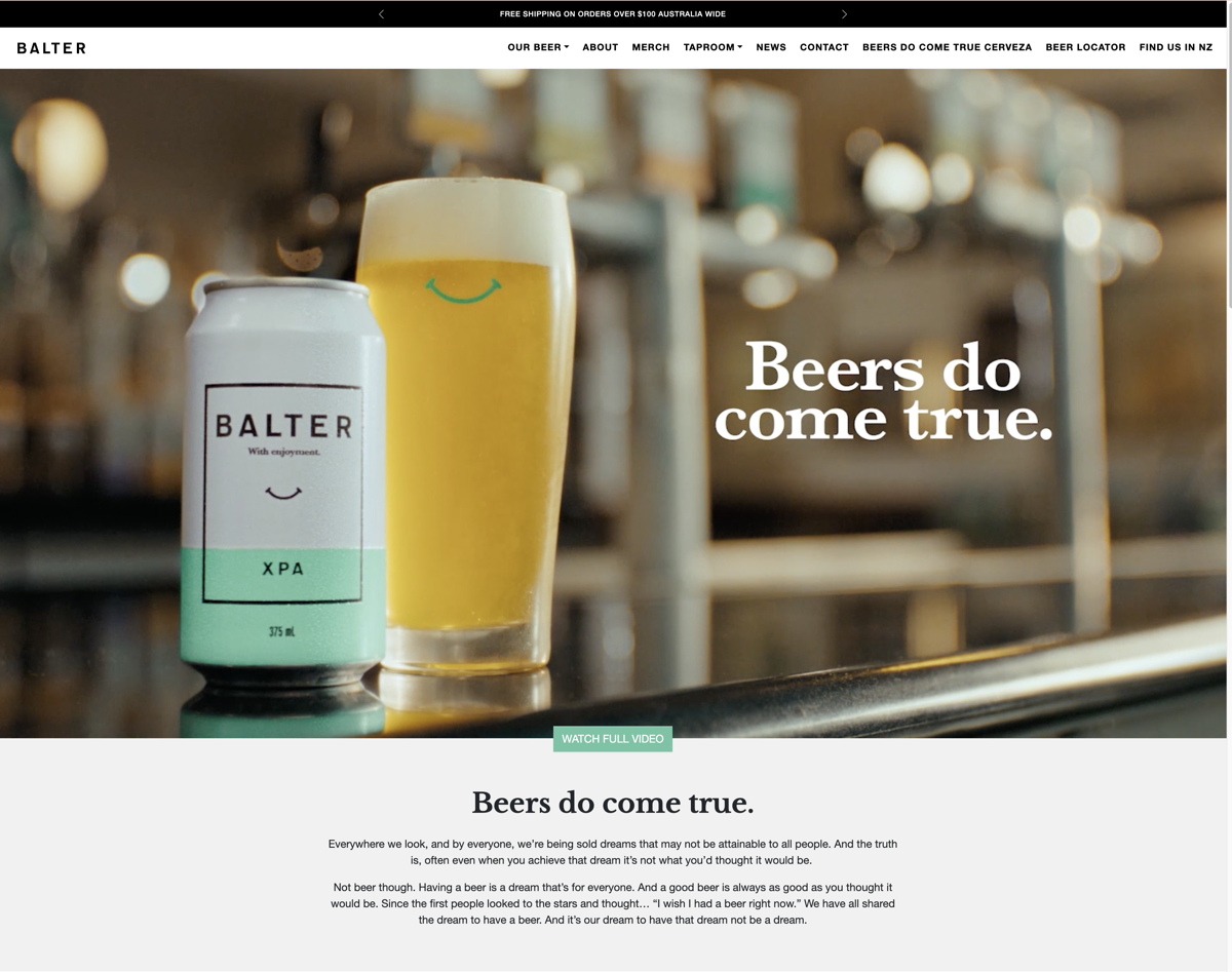 Balter Brewing screen