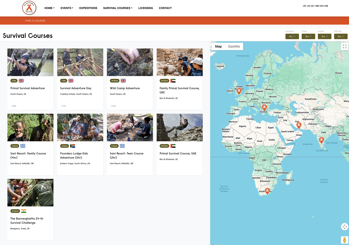 Bear Grylls Survival Academy screen