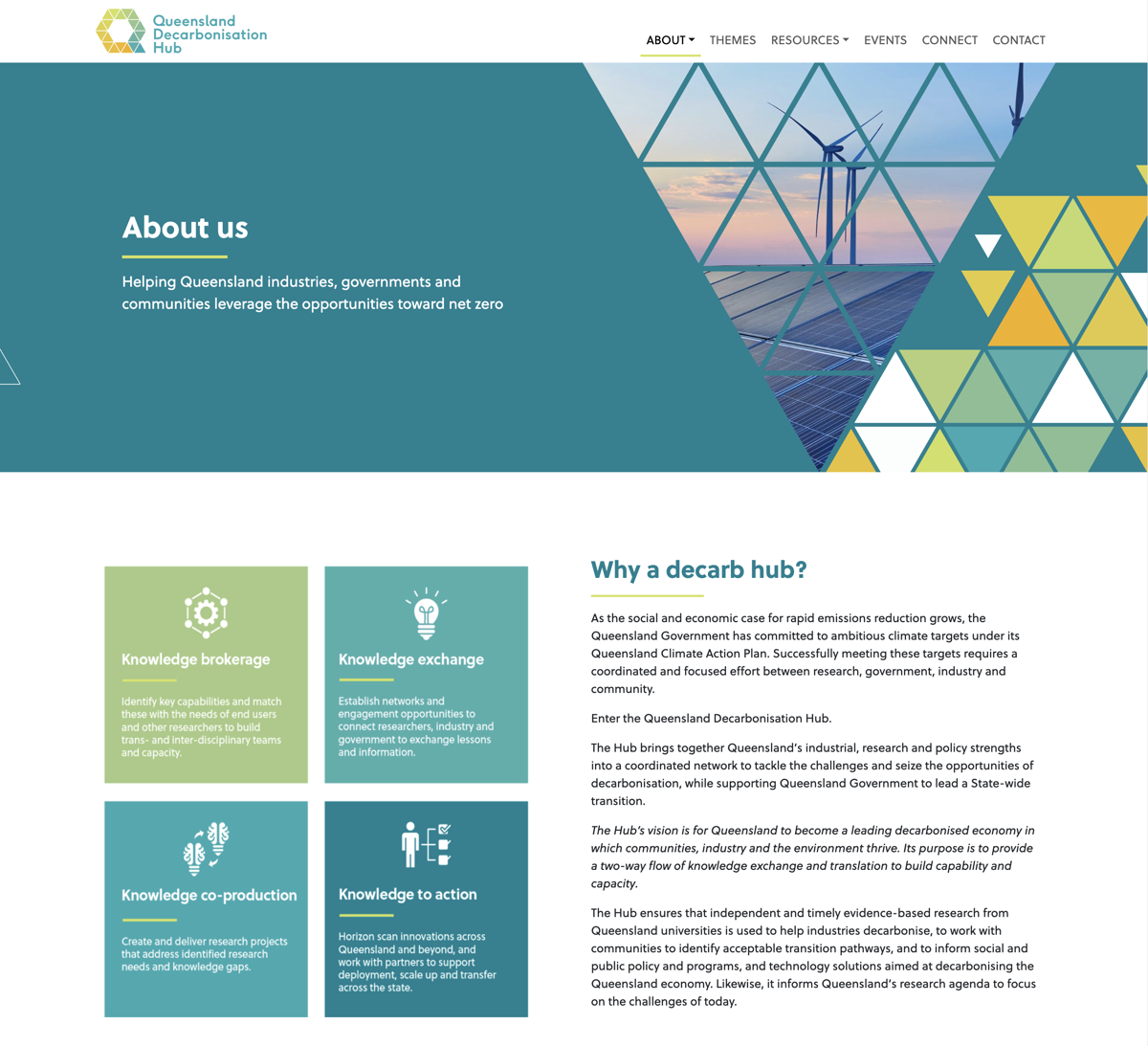 Queensland Decarbonisation Hub screen
